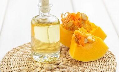 Óleo de abóbora para reprodução de parasitas
